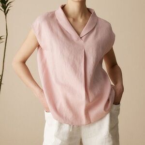 Lintico sleeveless linen blouse